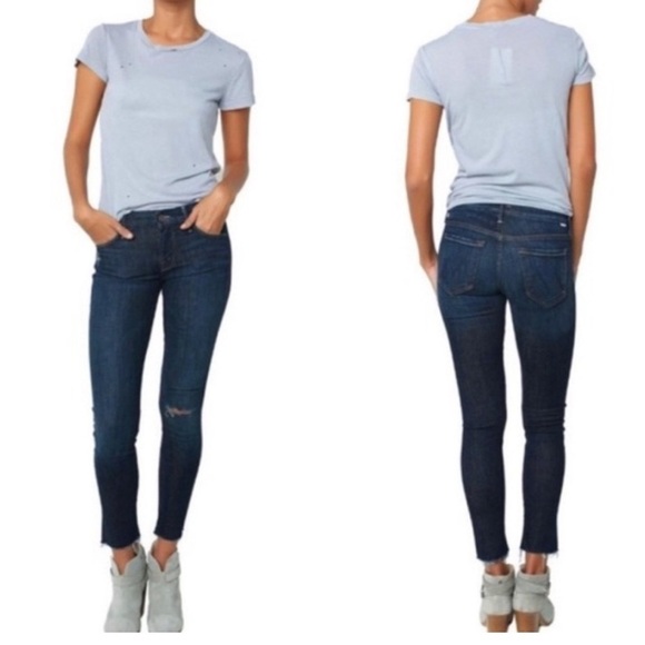 Mother Looker Ankle Fray in Partner in Crime - Picture 1 of 10